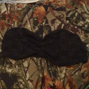 Vs pink black lace bandeau